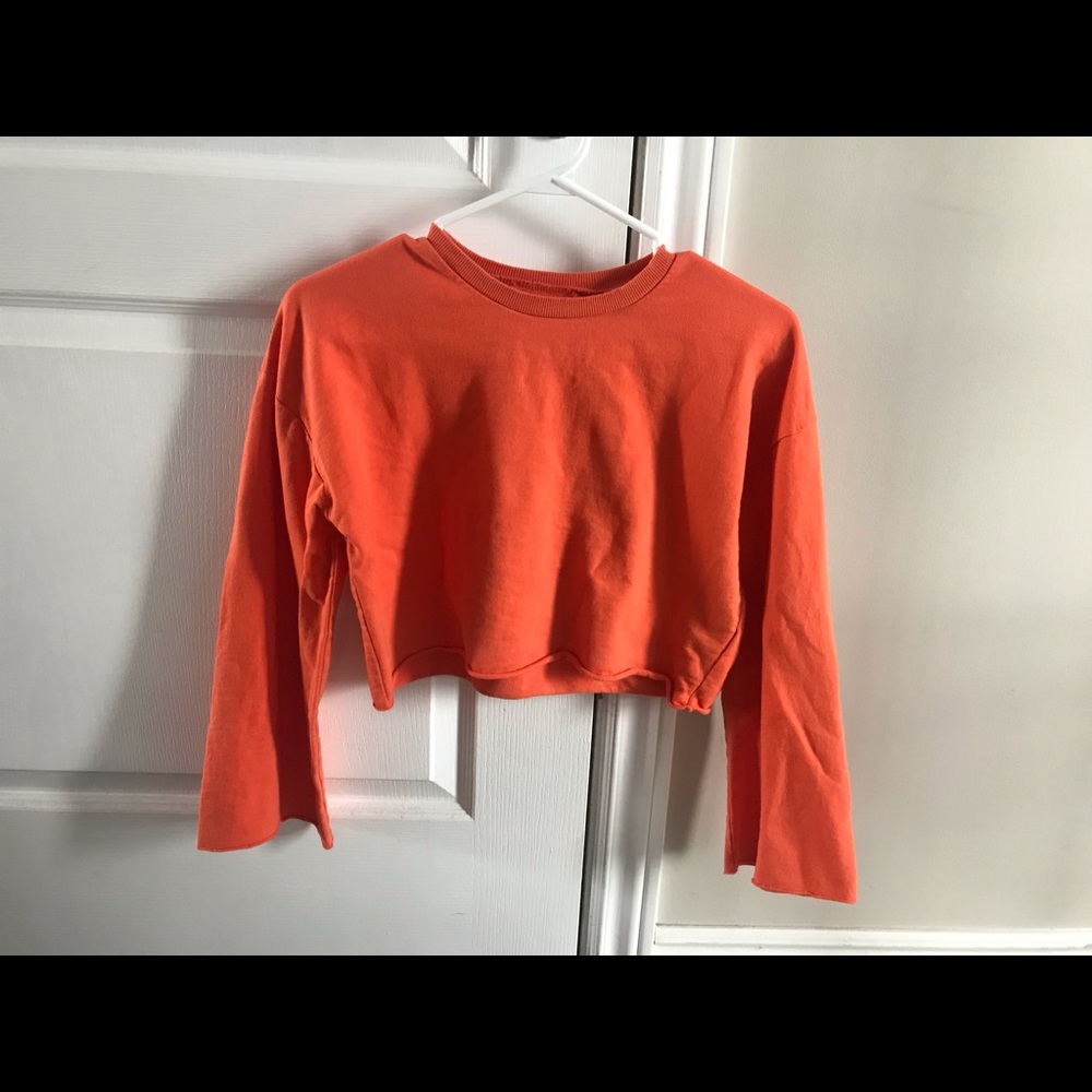 Orange crop top
